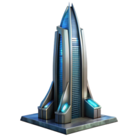 elegant rustic Futuristic Skyscraper Isolated Sleek Design Cutout original png