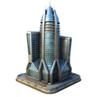 beautiful rustic Futuristic Skyscraper Transparent Background with Detailed Architecture authentic png