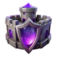 magnificent abstract Galactic Fortress Transparent Background Violet Energy Shield png