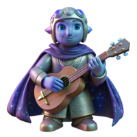 serene creative Galactic Minstrel Transparent Background Dramatic Lighting high resolution png