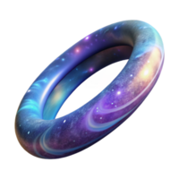 elegant rustic Galactic Ring Cutout Isolated with Radiant Light original png