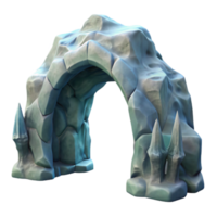 serene rustic Gelid Grotto Ice Cave Archway Isolated high resolution png