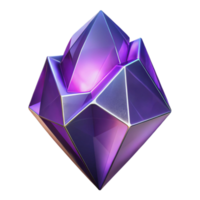 stunning abstract Geometric Crystal Isolated Cutout Transparent Background Dreamlike Shapes Purple Tint premium png