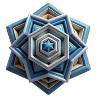 extraordinary modern Geometric Design with Depth Illusion on Transparent Background premium png
