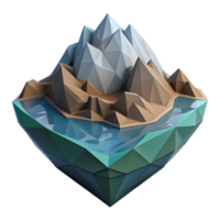 extraordinary classic Geometric Fjord Transparent Background Low Poly Style high quality png