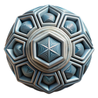 elegant traditional Geometric Pattern with Depth Illusion on Transparent Background exclusive png