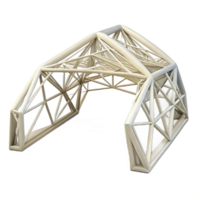 magnificent minimalist Geometric Wireframe Bridge White Isolated Cutout genuine png