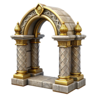 impressive abstract Gilded Grotto Archway Cutout Front View high resolution png