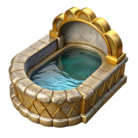 beautiful creative Gilded Grotto Pool Isolated with Reflective Surface exclusive png