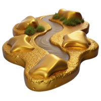impressive rustic Gilded Gully Riverbend Isolated on Transparent Background professional png