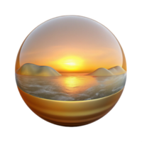 serene classic Gilded Gully Sunset View Transparent Background png