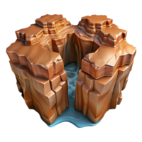 wonderful minimalist Glimmering Canyon Transparent Background High Angle View original png