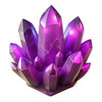 elegant classic Glowing Crystal Cluster Isolated on Transparent Background png