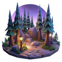 vibrant abstract Glowing Crystals in Lyrax Forest Isolated on Transparent Background high quality png