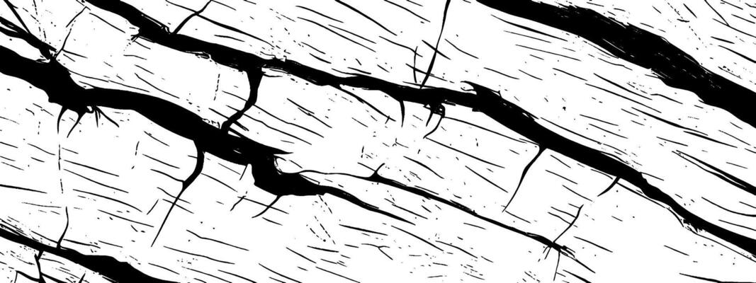 Vintage woodcut texture illustration of cracked surfaces with intricate line details