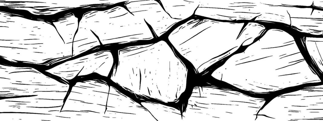 Vintage woodcut texture illustration showcasing intricate patterns of cracked ice