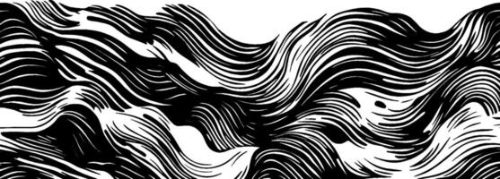 Intricate vintage woodcut illustration showcasing chaotic ink blot patterns and textures vector