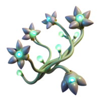 elegant traditional Glowing Lyrax Vines Cutout Isolated on Transparent Background premium png
