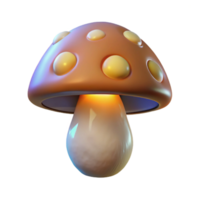 elegant rustic Glowing Mushroom Isolated Element with Soft Lighting professional png