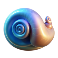 magnificent modern Glowing Sea Snail Cutout with Spiral Shell professional png