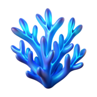 stunning minimalist Glowing Seaweed Cutout with Bright Blue Luminescence authentic png