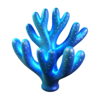 extraordinary rustic Glowing Seaweed Cutout with Bright Blue Luminescence authentic png