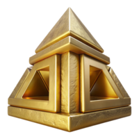 extraordinary minimalist Golden Aerthys Structure Cutout with Transparent Background original png