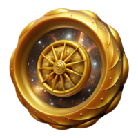 impressive vintage Golden Cartwheel Nebula Isolated with Bright Core high resolution png