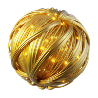 vibrant minimalist Golden Luminous Strands Isolated in Darkness original png