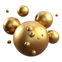extraordinary abstract Gold Floating Particles Cutout on Transparent Background premium png