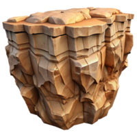 magnificent minimalist Gorge Cliff Face Isolated Illuminated by Sunset Light detailed png