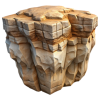 wonderful creative Gorge Cliff Face Isolated Illuminated by Sunset Light original png