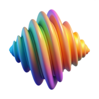 vibrant abstract Gradient Colored Seismic Wave Visualization Isolated high quality png