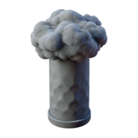 wonderful abstract Gray Smoke Column with Transparent Background Isolated premium png