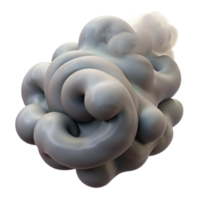 stunning abstract Gray Smoke Swirls with Transparent Background Isolated authentic png
