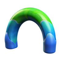 magnificent traditional Green and Blue Aurora Arch Cutout Transparent Background original png