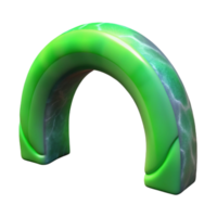 extraordinary vintage Green Auroral Arch Transparent Background Isolated Element high resolution png