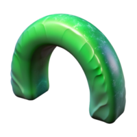 extraordinary classic Green Auroral Arch Transparent Background Isolated Element original png