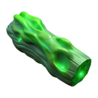 elegant creative Green Glowing Driftwood Fragment Isolated genuine png