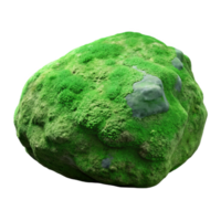 stunning traditional Green Mossy Rock Cutout Transparent Background Top View png