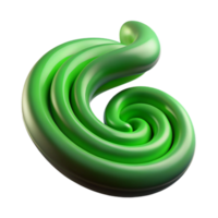 magnificent artistic Green Smoke Spiral Isolated Element with Twisting Form high resolution png