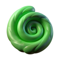 stunning abstract Green Smoke Spiral Isolated Element with Twisting Form high quality png