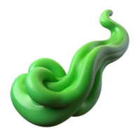 dramatic creative Green Smoke Wave Isolated Element with Undulating Shape authentic png