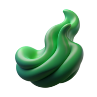 stunning classic Green Smoke Wave Isolated Element with Undulating Shape genuine png