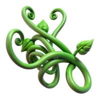 extraordinary rustic Green Vine Tendrils Isolated Transparent Background original png