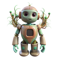 stunning modern Growing Branches Emerging From Robot Eye Isolated original png