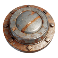vibrant rustic Grunge Metal Surface with Rust Detail Transparent Background authentic png