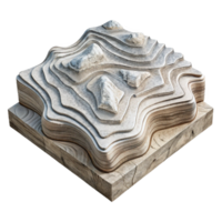 dramatic contemporary Hand Drawn Topographic Sketch Transparent Background Rustic Style high resolution png