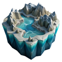 wonderful creative Icy Fjord Cliffs Transparent Background with Aerial Perspective genuine png