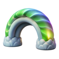 extraordinary rustic Intense Auroral Arch Isolated Cutout Polar Lights Display authentic png